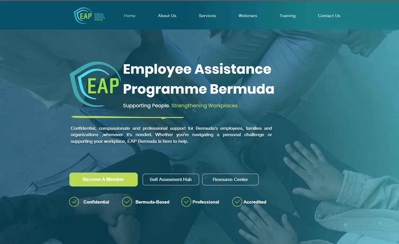 Employee Assistance Programme Bermuda website homepage