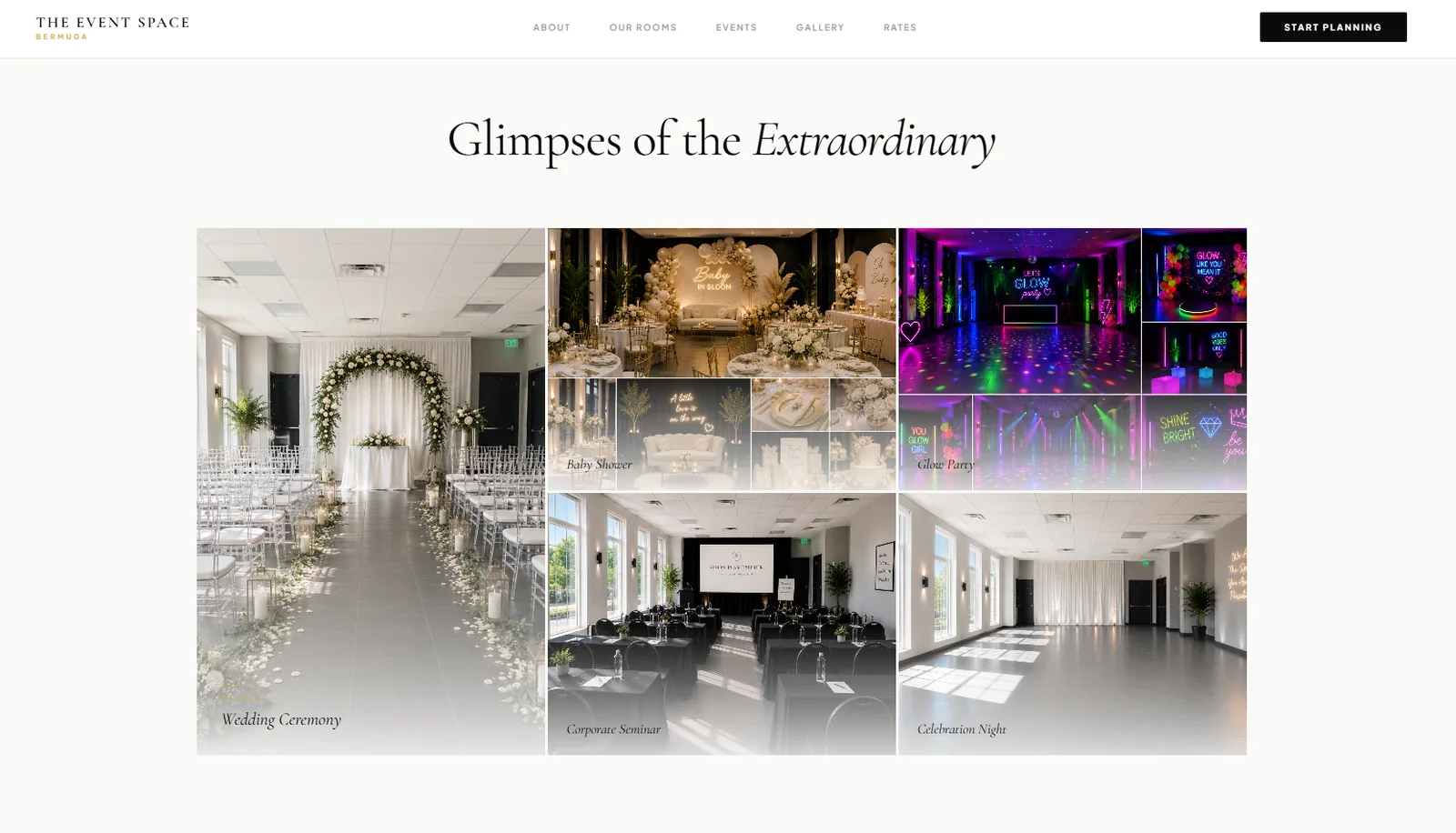 The Event Space Bermuda website gallery